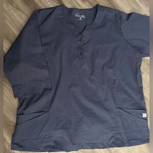 NWT Scrub Top 3/4 Sleeves Pockets Butter-Soft Stretch 3X